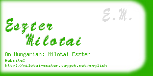 eszter milotai business card